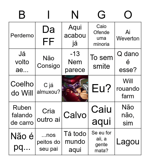 Bingo das Lombras Bingo Card