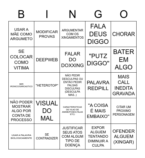 raluca Bingo Card