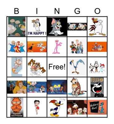 Classic Cartoons Bingo Card
