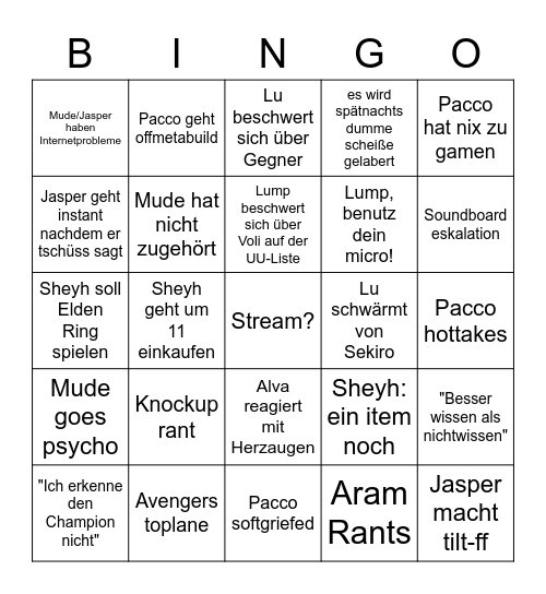 Deutsche Kommune Bingo Card