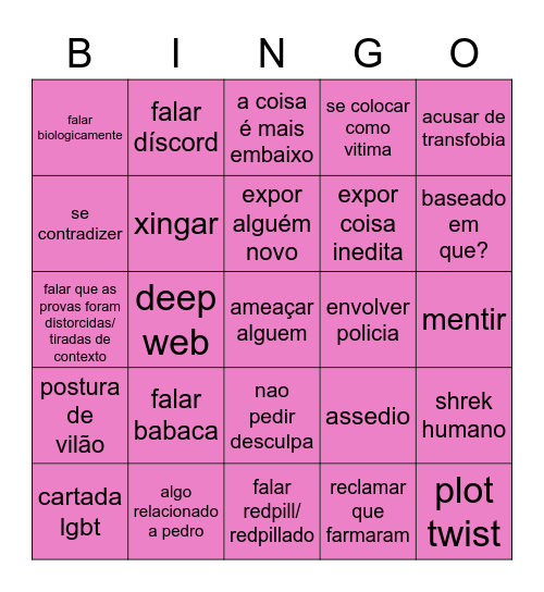 bingo raluca 6/5 Bingo Card