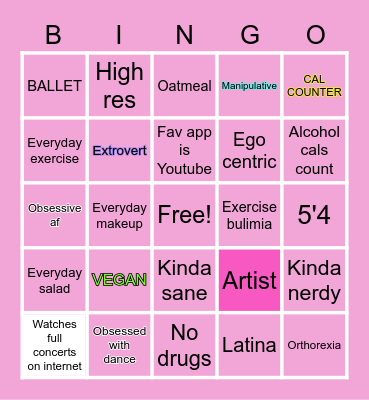 EdTwT version Bingo Card