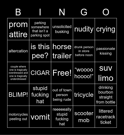 WINGO! Bingo Card