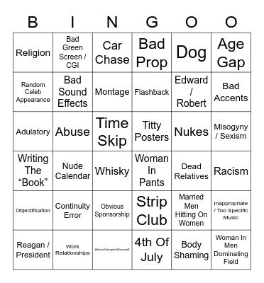 Robert Sean Leonard Bingo Card