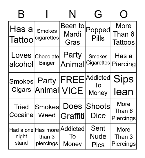 COSIGN BINGO Card