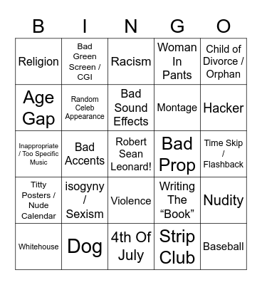 Robert Sean Leonard Bingo Card
