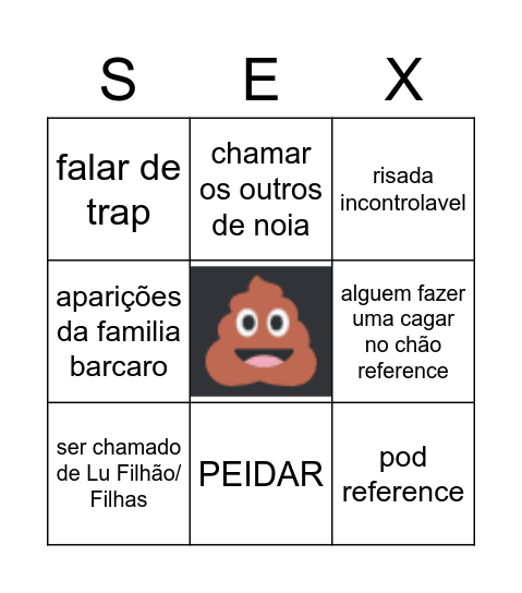 Bingo Barcarinho na call Bingo Card