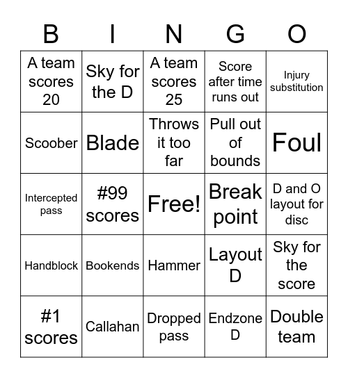 Ultimate Bingo Card