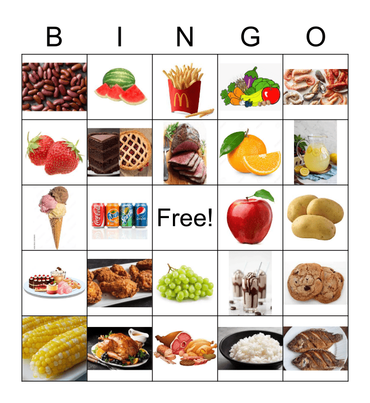 Lunch & Dinner BINGO CARDS Bingo Card