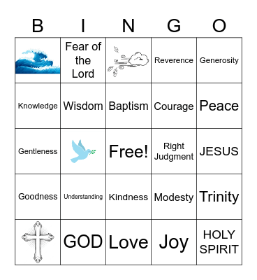 Holy Spirit Bingo Card