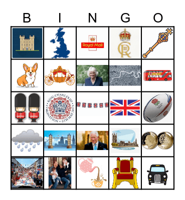 Coronation Bingo Card