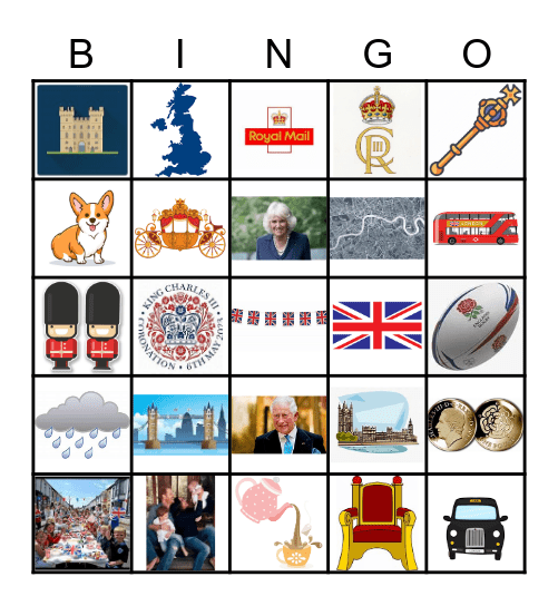 Coronation Bingo Card