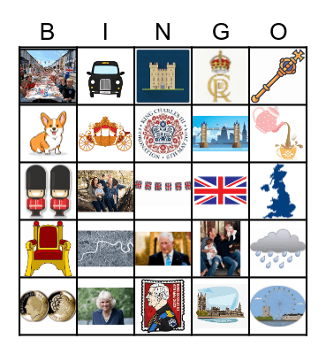 Coronation Bingo 2 Bingo Card