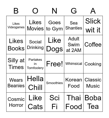 Can You Be Friends with Tamwig? Bingo Card