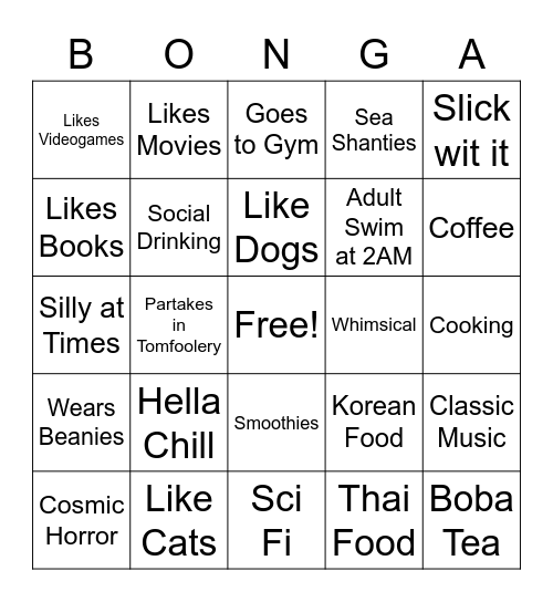 Can You Be Friends with Tamwig? Bingo Card