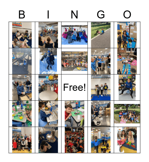 Second Grade BINGO Card