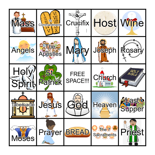 Catholic FAITH Bingo Card