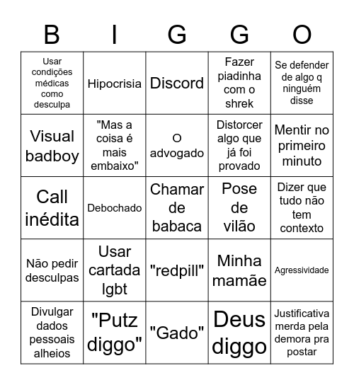 Bingo do Raluca Bingo Card