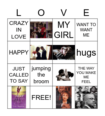BLACK  LOVE Bingo Card