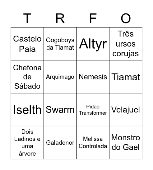 Teste Bingo Card