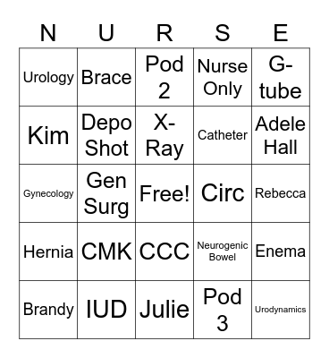 Happy Nurse's Week! Bingo Card