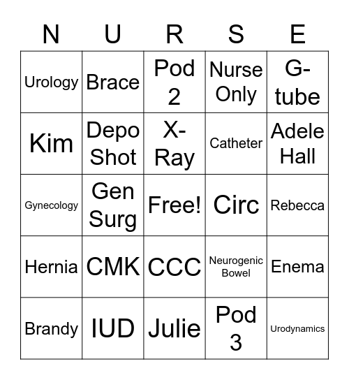 Happy Nurse's Week! Bingo Card