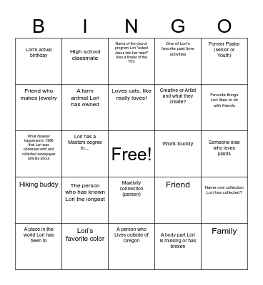 Bingo Card