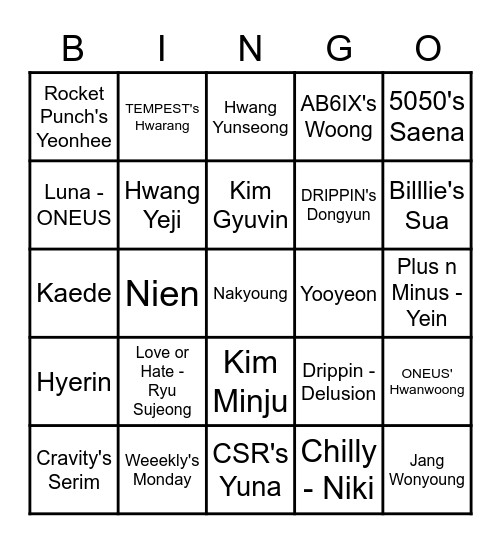 Hyeop's Board Bingo Card
