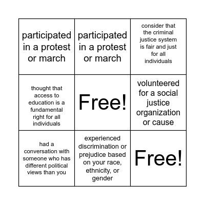 BINGO- Have You Ever...? Bingo Card