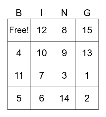 DIVISION GROUPS Bingo Card