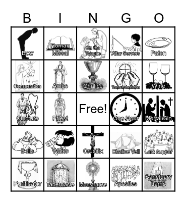 The Holy Eucharist Bingo Card