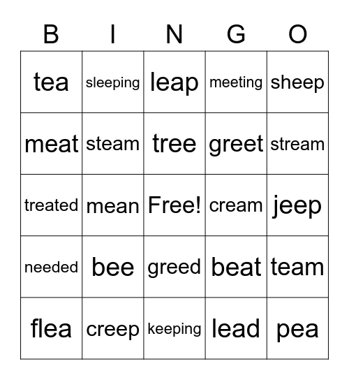 ee/ea Bingo Card