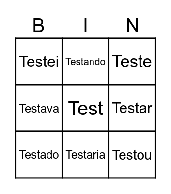 Teste Bingo Card