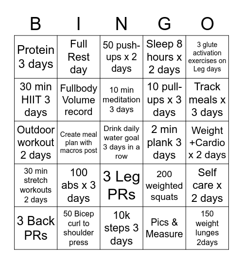Habit Stacking Week Bingo Card
