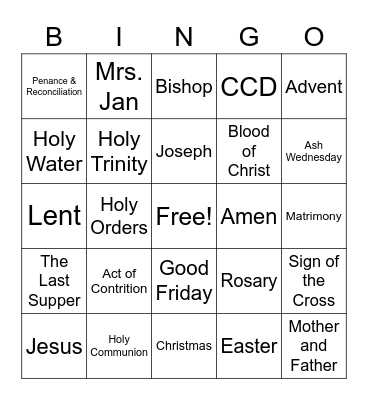 CCD 2023 Bingo Card