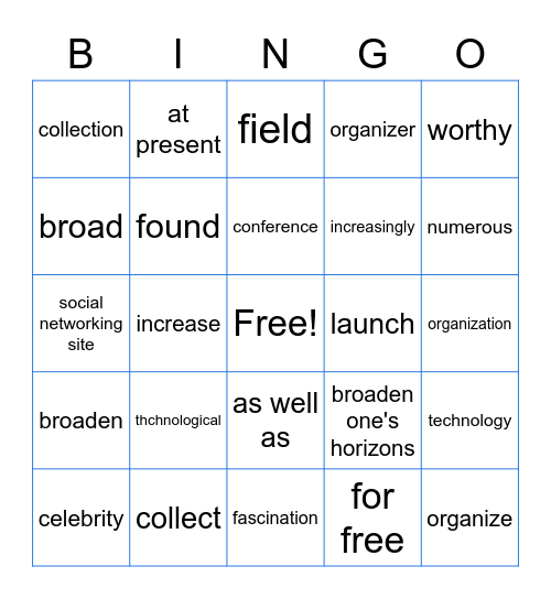 LT Book II Lesson 7 Bingo Card