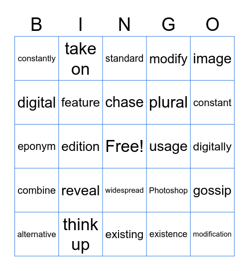 LT Book II Lesson 9 Bingo Card