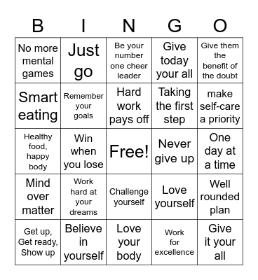 TOPS MOTIVATIONAL QUOTES Bingo Card