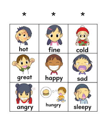 How are you? - Feelings Bingo Card