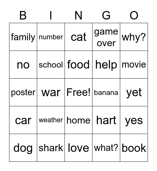 Bingo Card