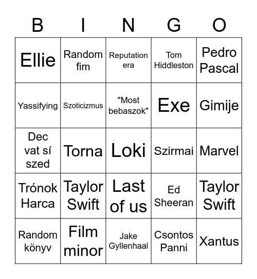 Réka miről beszélt ma? Bingo Card