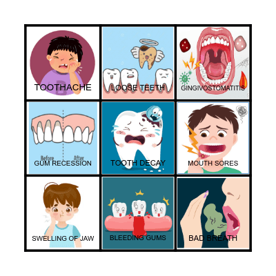 SIGNS OF POOR ORAL HYGIENE BINGO Card