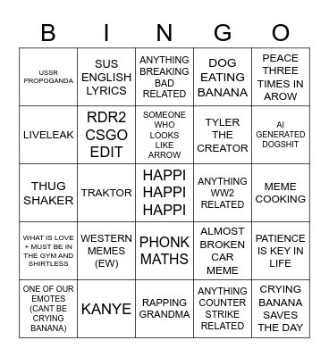 IF WE SEE UNIBOMBER ITS INSTANT BINGO Card