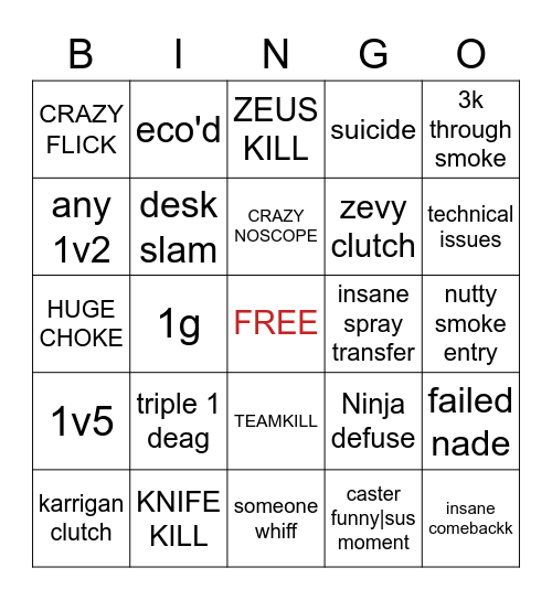 csgoasdasd Bingo Card