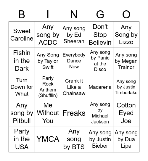 Dancecard Bingo MoPro Bingo Card
