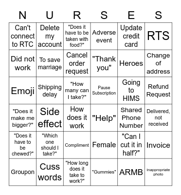 Zendesk Bingo Card