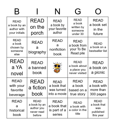 WCS STAFF/PARENT SUMMER READING Bingo Card