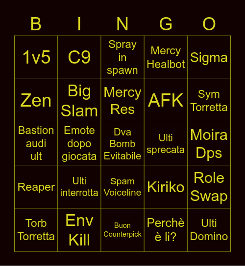#2 Ow2 Bingo Card