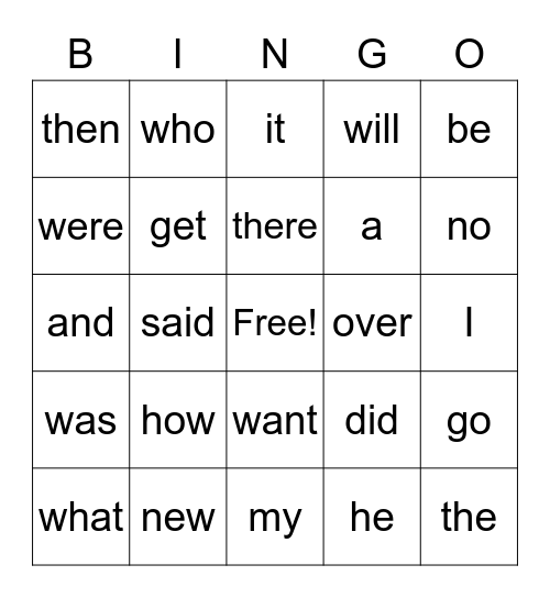 5/11 Gr 1, 2, 6A Bingo Card