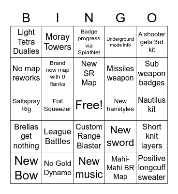 Sizzle Season 2023 Bingo Card